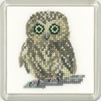 HCK1193 Heritage Crafts Kit Owl Little Friends by Valerie Pfeiffer and Susan Ryder  coaster