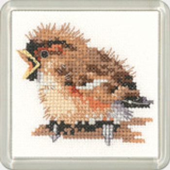HCK1192 Heritage Crafts Kit Sparrow Little Friends by Valerie Pfeiffer and Susan Ryder  coaster