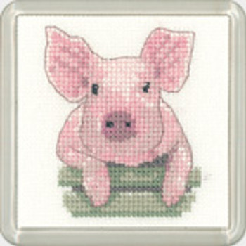 HCK1220 Heritage Crafts Kit Pig Little Friends by Valerie Pfeiffer and Susan Ryder  coaster