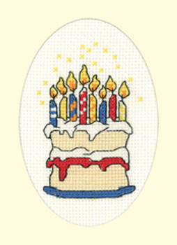 HCK1203 Heritage Crafts Kit Birthday Cake  Greeting Cards by Michaela