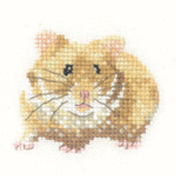 HCK1189A Heritage Crafts Kit Hamster Little Friends  by Valerie Pfeiffer & Susan Ryder 2.5" x 2.25"; Aida; 14ct 