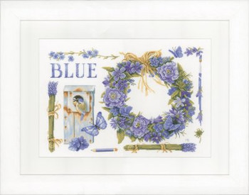 PN149994 Lanarte Kit Lavender Wreath  Marjolein Bastin Collection 19" x 13"; Aida; 14ct 