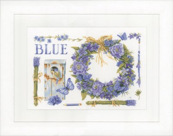 PN149993 Lanarte Kit Lavender Wreath  Marjolein Bastin Collection 19" x 13"; Evenweave; 27ct 