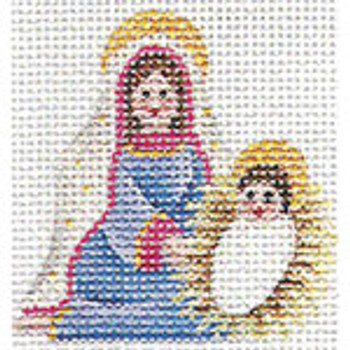 015a Mini Mary and Jesus 18 Mesh 2 to 3 Inches Rebecca Wood Designs!