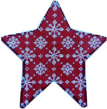 CT-1711 Snowflakes on Red Star Orna. Associated Talents
