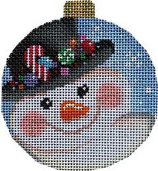 CT-1802 Snowman Round Top Hat Orna. Associated Talents