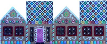 HH-501 Gingerbread House/Round Candy Roof  20 x 8 14 Mesh Associated Talents 