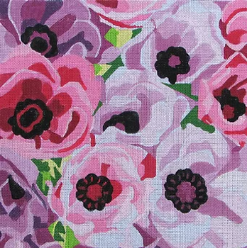 3a Jean Smith Designs Lovely Anemones 14 square 13 Mesh