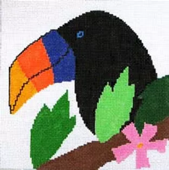 5a3 Jean Smith Designs New Zoo Coaster Toucan 4" Square 13 Mesh 