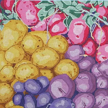 11q Jean Smith Designs Farmer's Market Potatoes 14" Square  13 Mesh    