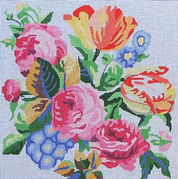 12c Jean Smith Designs Empress Josephine Bouquet II 14" Square  13 Mesh    