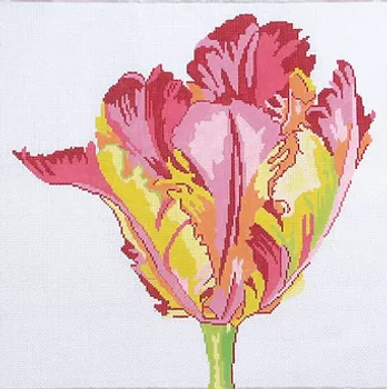 15c Jean Smith Designs Regal Parrot Tulip 15 square 13 mesh