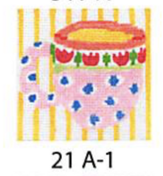 21a1 Jean Smith Designs Small Cups 4" Square 13  mesh