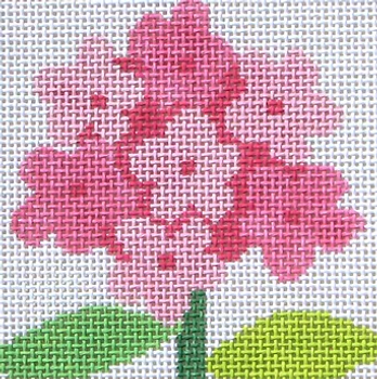 59A Jean Smith Designs SIMPLE FLOWER COASTER Phlox 4"sq, 13m