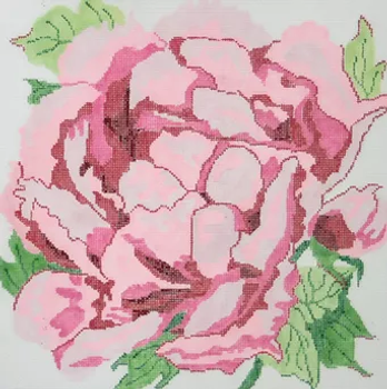 60a Jean Smith Designs Large Cabbage Rose 14" Square 13 mesh