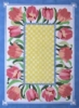 73 Jean Smith Designs TULIP DAZZLE RUG , 34" x 46", I 0 mesh