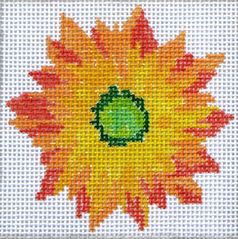 118c Jean Smith Designs Floral Friends Coaster #1   4" Square 13 mesh