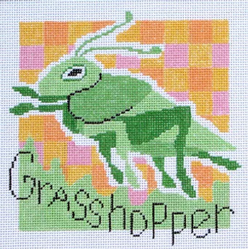119t Jean Smith Designs Grasshopper 8" x 8" 13 mesh