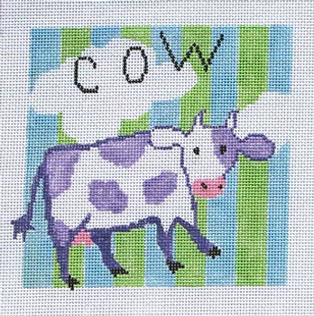 120e Jean Smith Designs Cow 8" x 8" 13 mesh