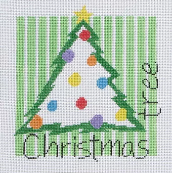120y Jean Smith Designs CHRISTMAS TREE  8" x 8" 13 mesh