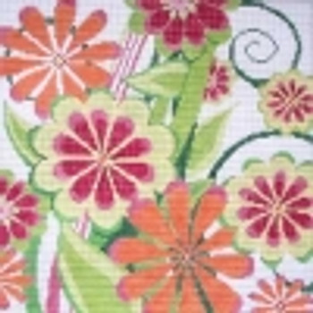 125c Jean Smith Designs Orange Sherbet Garden 14 x 14 10 mesh