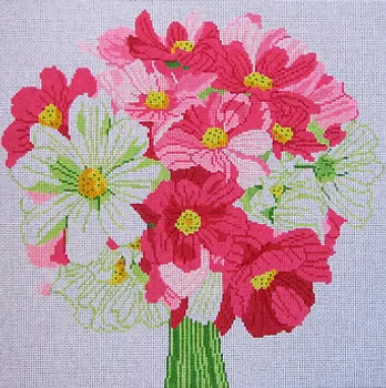 134a Jean Smith Designs GLORIOUS BOUQUET #1 14" sq., 13 mesh