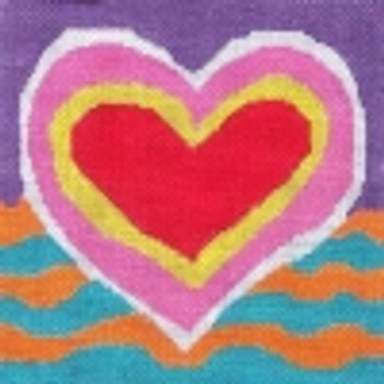 138b3 Jean Smith Designs LARGE HEARTS 8" x 8", 13 mesh