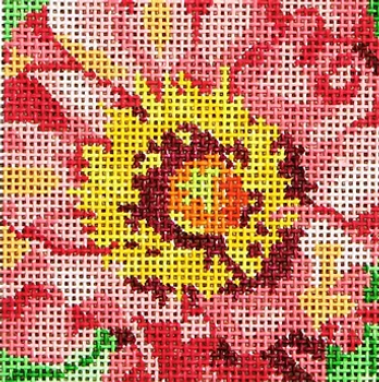 139a2 Jean Smith Designs SIMPLY FLOWER Cone Flower 4" sq., 13 mesh