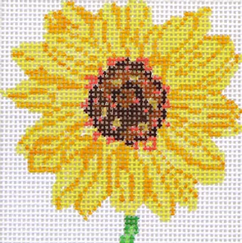 139a5 Jean Smith Designs SIMPLY FLOWER Sunflower 4" sq., 13 mesh