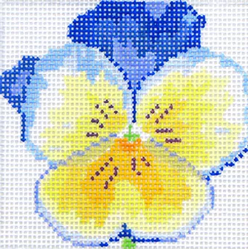 139a14 Jean Smith Designs SIMPLY FLOWER Pansy 4" sq., 13 mesh