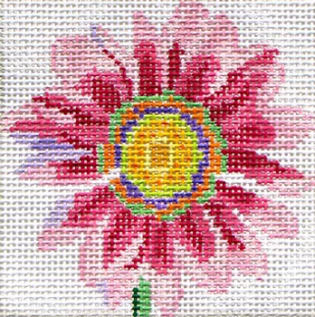 139a18 Jean Smith Designs SIMPLY FLOWER Dazzle Daisy 4" sq., 13 mesh