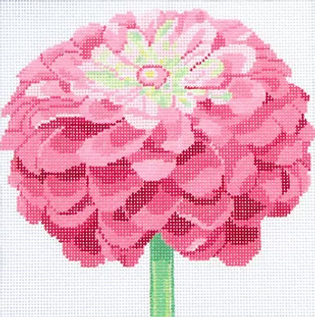 139b9 Jean Smith Designs SIMPLY FLOWER Pink Zinnia 8" sq., 13 mesh