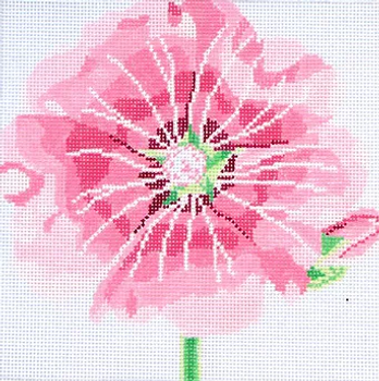 139b17 Jean Smith Designs SIMPLY FLOWER Holly Hock 8" sq., 13 mesh
