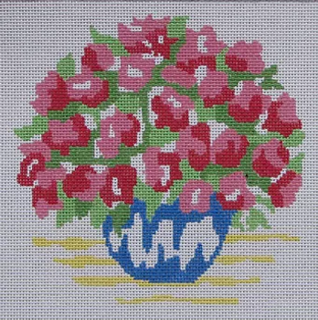 141g Jean Smith Designs SMALL BOUQUET VII 8" sq., 13 mesh