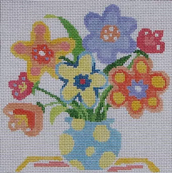 141o Jean Smith Designs SMALL BOUQUET XV 8" sq., 13 mesh