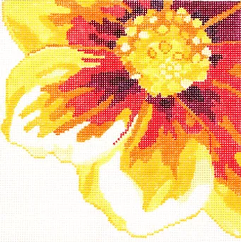 181f Jean Smith Designs Small Fabulous Flowers 8" sq., 13 mesh