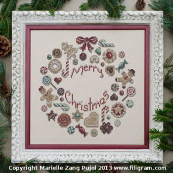 Cookies Christmas Wreath With Silk Pack Filigram F-CCW