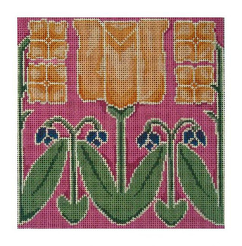 DH3682-13 Tulips & Pink 8 x 8" 13 count Elements Designs