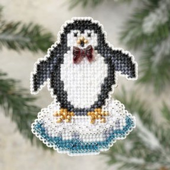 MH189301 Mill Hill Seasonal Ornament Kit Proud Penguin (2009)