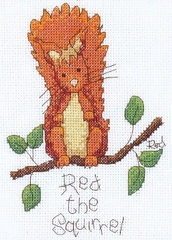 Heritage Crafts HC791 Hello Red by Laila Ansbergs - Lili Of The Valley - Red The Squirrel