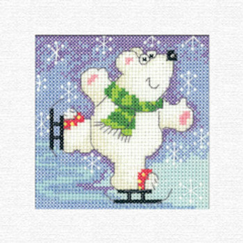 HCK1242 Heritage Crafts Kit Polar Bear  Christmas Cards by Karen Carter