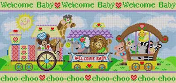 G-589 Baby Train 13 Mesh 10 x 211⁄4 Treglown Designs