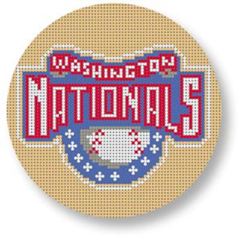 516 Washington Nationals Logo - Baseball  18 Mesh 4" Rnd. CBK Designs Keep Your Pants On 