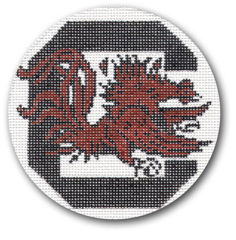 1027 S. Carolina Gamecocks Logo 18 Mesh 4" Rnd. CBK Designs Keep Your Pants On 