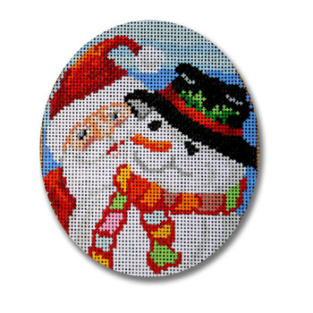 KDS-XO08 Santa & Snowman 18 Mesh 3.5 x 4.25" CBK Designs Kooler Designs 