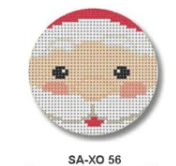 SA-XO 56 Santa Face 13 Mesh 3" Rnd. Starke Art Designs