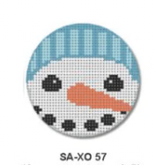 SA-XO 57 Snowman Face 13 Mesh 3" Rnd. Starke Art Designs