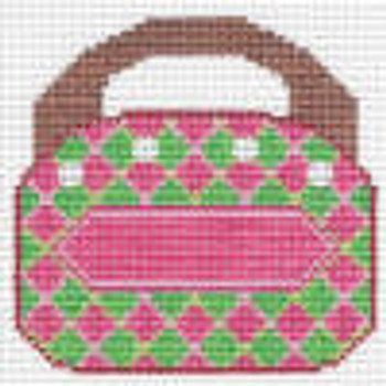 MS43A Argyle Bermuda Bag 3"x3" 18 Mesh Two Sisters Designs (Barbara Bergsten Designs)