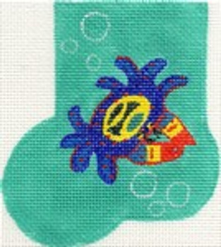 ab08 A. Bradley blue crab mini-sock 3 x 4 18 Mesh