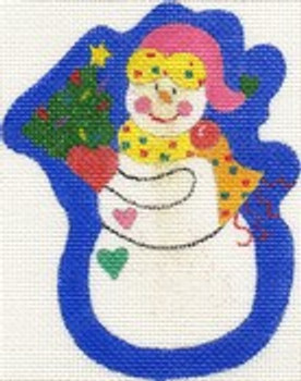 ab19 A. Bradley snowman with tree Approximate In inches 3 x 4 18 Mesh